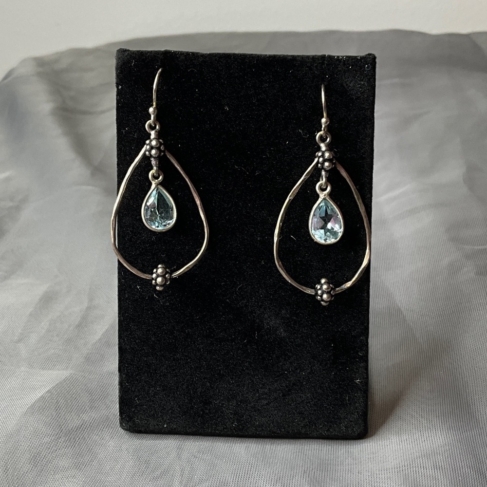 SS 9.25 YS India Topaz TearDrop earrings